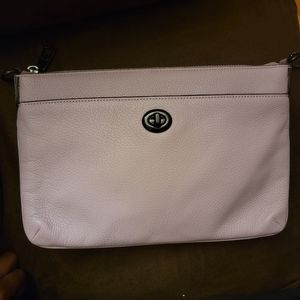 Coach leather polly crossbody in lilac